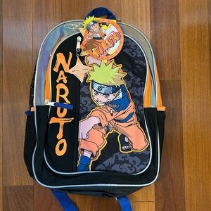 Naruto 16” Backpack School Bag Bioworld Reflective NWT Comfort Padding Anime